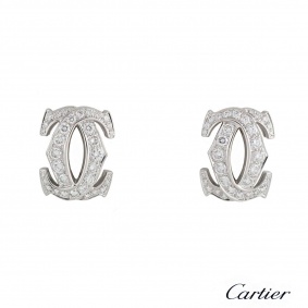 Cartier C de Cartier Diamond White Gold Earrings
